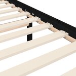 vidaXL Cadre de lit avec tête de lit noir 140x190 cm bois massif