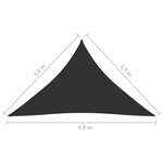vidaXL Voile de parasol Tissu Oxford triangulaire 3 5x3 5x4 9 m