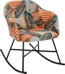 Fauteuil à bascule tissu imprimé feuillage Saona