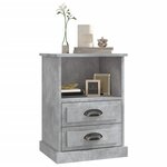 vidaXL Table de chevet gris béton 43x36x60 cm