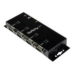 Startech.com hub adaptateur usb vers série db9 rs232 4 ports – montage sur rail din industriel et mural