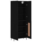 vidaXL Buffet haut Noir 69 5x34x180 cm Bois d'ingénierie
