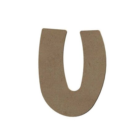 Lettre majuscule U en bois MDF à décorer - 15 cm