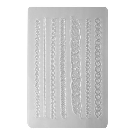 Diy - loisirs créatifs modelage - plaque de texture - motifs mailles de chaînes