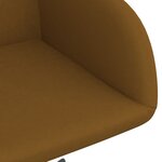 vidaXL Chaises pivotantes à manger lot de 4 marron velours