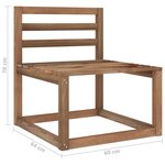 vidaXL Salon de jardin 6 Pièces avec coussins crème Bois de pin imprégné