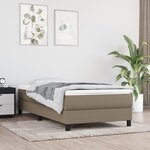 vidaXL Sommier à ressorts de lit Taupe 80x200 cm Tissu