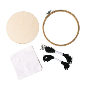 Kit cadre de broderie en bambou 17cm ø avec accessoires 1 kit