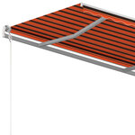 vidaXL Auvent rétractable automatique 300x250 cm Orange et marron