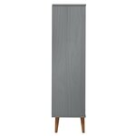 vidaXL Bibliothèque MOLDE Gris 90x35x133 5 cm Bois massif de pin