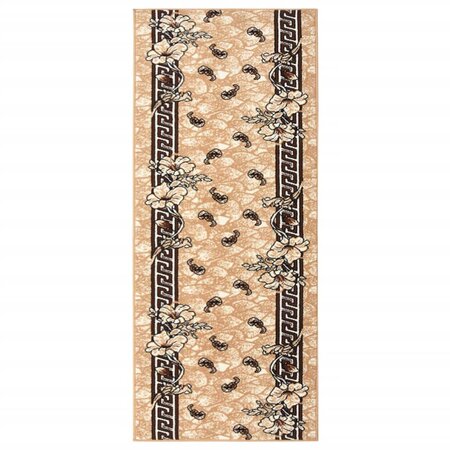 vidaXL Tapis BCF Beige 100x250 cm