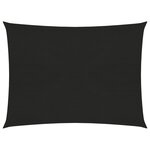 vidaXL Voile d'ombrage 160 g/m² Noir 3x4 m PEHD