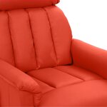 vidaXL Fauteuil de massage électrique Rouge Similicuir