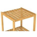 EISL Étagère de salle de bain avec 3 compartiments Bambou 34x33x80 cm