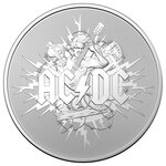 AC/DC 1Oz onces argent Frosted monnaie 1 Dollars Australia 2021