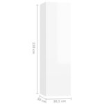 vidaXL Ensemble de meuble TV 6 Pièces Blanc brillant Aggloméré