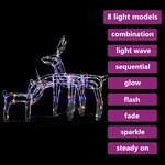 vidaXL Cordon lumineux de Noël 3 Pièces Rennes 229 LED