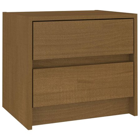 vidaXL Table de chevet Marron miel 40x30 5x35 5 cm Bois de pin solide
