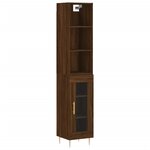 vidaXL Buffet haut Chêne marron 34 5x34x180 cm Bois d'ingénierie