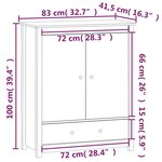 vidaXL Buffet Blanc 83x41 5x100 cm Bois massif de pin