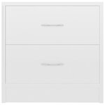 vidaXL Tables de chevet 2 Pièces Blanc brillant 40 x 30 x 40 cm Aggloméré