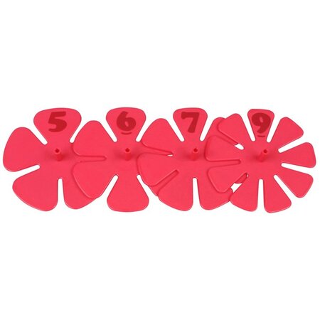 4 marque-parts de gâteau 5  6  7 et 9 parts