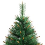 vidaXL Sapin de Noël artificiel à charnières avec support 240 cm
