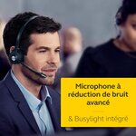 Jabra evolve 30 ms casque stereo - casque certifié microsoft voip softphone avec annulation passive du bruit - câble usb avec co