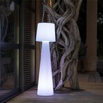 Lampadaire extérieur sans fil lady blanc polypropylène h110cm