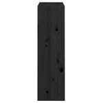 vidaXL Bibliothèque/Séparateur de pièce Noir 60x30x103 5 cm Pin solide