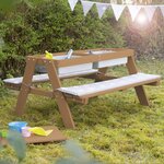 Roba banc de pique-nique enfant à eau et à sable d'extérieur teck