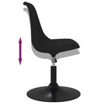 vidaXL Chaises à dîner pivotantes 4 Pièces Noir Velours
