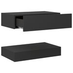 vidaXL Tables de chevet 2 Pièces Gris 60x35 cm Aggloméré
