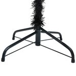 vidaXL Sapin de Noël artificiel avec support noir 150 cm PVC