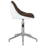 vidaXL Chaises à manger pivotantes lot de 4 marron et blanc similicuir