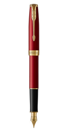 PARKER Sonnet Stylo plume  laque rouge  Plume fine  encre noire  Coffret cadeau