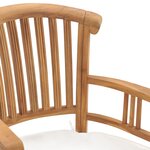vidaXL Ensemble à dîner de jardin 5 Pièces avec coussins Teck solide