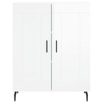 vidaXL Buffet haut Blanc brillant 69 5x34x180 cm Bois d'ingénierie