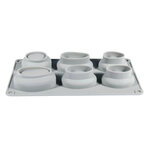 Moule en silicone Pierres  14 5x26x3 5cm  6 formes  boîte 1 pce.