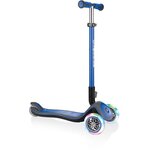 GLOBBER Trottinette Elite Deluxe Lights 3 roues - Bleu marine