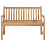 vidaXL Banc de jardin et coussin anthracite 120 cm Bois de teck massif