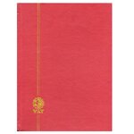 PERFECTA : Classeur fixe pour timbres (Grand modèle-Pages Noires-64p. Grenat)