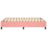 vidaXL Sommier à ressorts de lit Rose 140x200 cm Velours