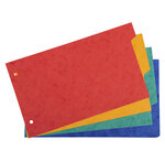 Intercalaires Pour Fiches Bristol En Carte Lustrée 225g/m2 4 Positions - 125x200mm - Blanc - X 10 - Exacompta