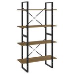 vidaXL Bibliothèque à 4 niveaux Marron 80x30x140 cm Bois de pin massif