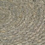 vidaXL Napperons 4 Pièces Gris Plain 38 cm Rond Jute