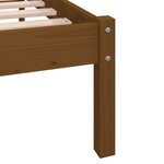 vidaXL Cadre de lit Marron miel Bois de pin massif 90x190 cm Simple
