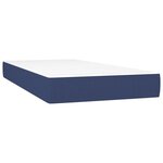 vidaXL Lit à sommier tapissier avec matelas Bleu 90x190 cm Tissu