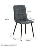 Chaise Salle à Manger Gris Design Moderne