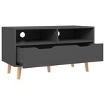 vidaXL Meuble TV Gris 90x40x48 5 cm Aggloméré